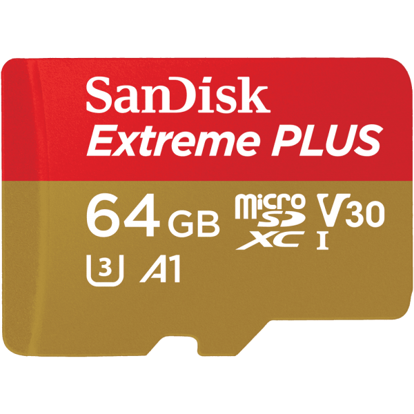 SanDisk Extreme 64GB MicroSD U3 UHS-1 Card - Plaza Cameras