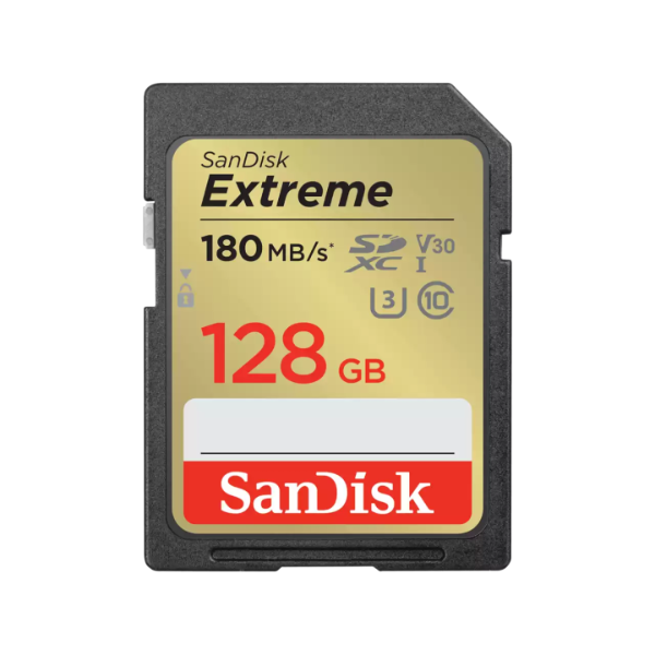Sandisk Extreme SDXC UHS-I 128GB 180mb - Plaza Cameras