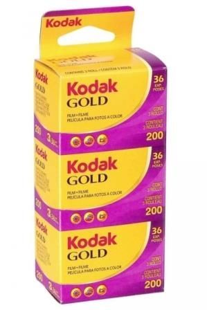 Kodak GB Gold 200 ISO 35mm 36 Exposure (3 Pack) - Colour Negative Film - Plaza Cameras