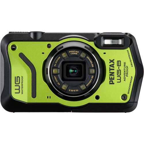 Pentax WG-8 Waterproof Compact Camera - Green - Plaza Cameras