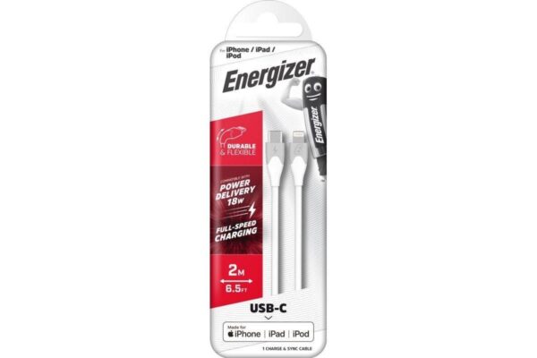 Energizer 2M USB-C to Lightning Cable - Plaza Cameras