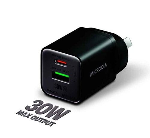 Microdia SMARTCube Nano 30W GaN USB Wall Charger - Plaza Cameras