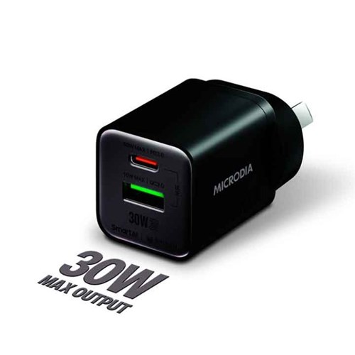 Microdia SMARTCube Nano 30W GaN USB Wall Charger - Plaza Cameras