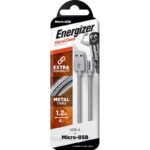 Energizer 1.2m HardCase Metal USBA to MicroUSB Cable - Plaza Cameras